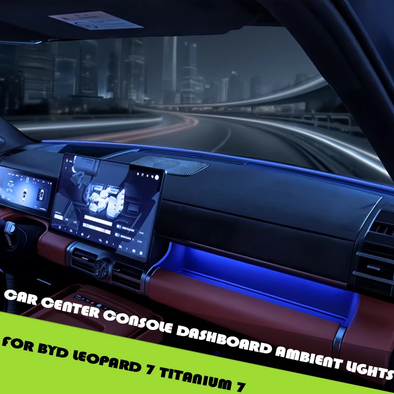 

Car Center Console Dashboard Atmosphere Lights Fit for BYD Leopard 7 Titanium 7 Modified Car Front Windshield Through Light