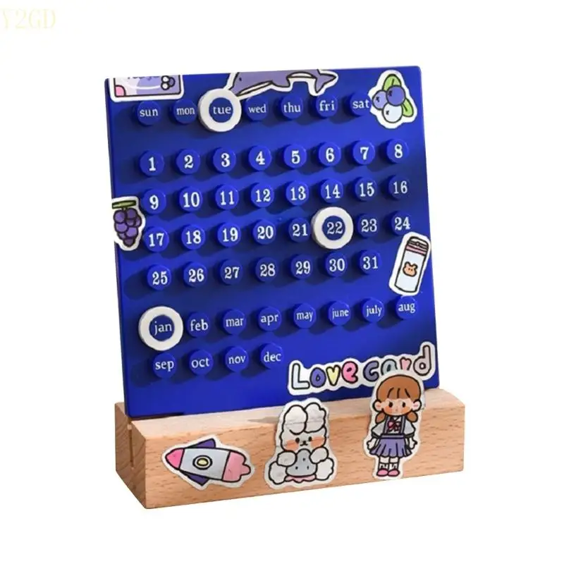 Y2GD DIY Rings Desk Kalender Desktop Dekorationen Acryldatum Rekordgeschenke Home Decorations Office School