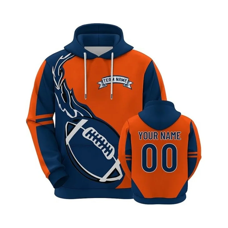 

3D Print Custom Name Number Hoodies For Men Women Outdoor Rugby Sports Long Sleeve Tops Fashion Autumn Loose Casual Team Uniform