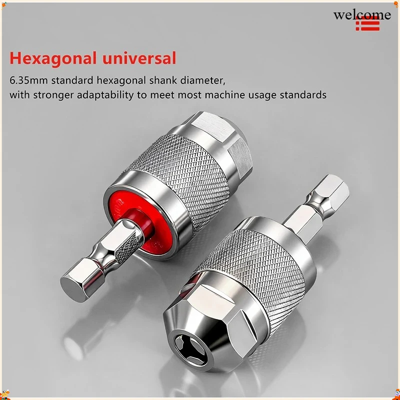 Electric Drill Collet Converter, Hexagonal Handle Quick Change Screwdriver Chuck, Electric Grinding Extension Adapter