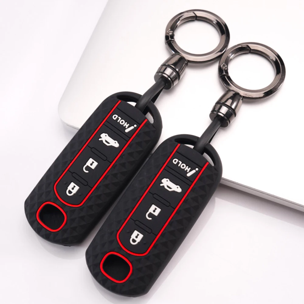 Silicone Key Cover Keychain For Mazda 3 Axela 6 Atenza CX3 CX5 CX8 CX9 CX30 CX50 CX60 MX5 MX30 Dustproof Smooth Finish Daily Use
