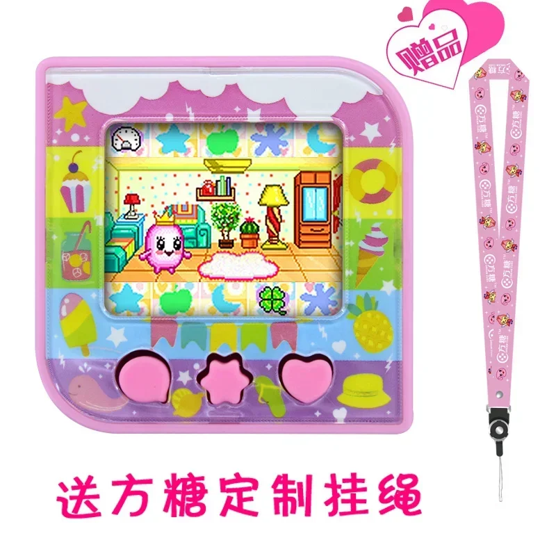 Hot Tamagotchi Original Sugar Cube Electronic Pet Machine Game Console Chinese Color Screen Children Pet Development Toy