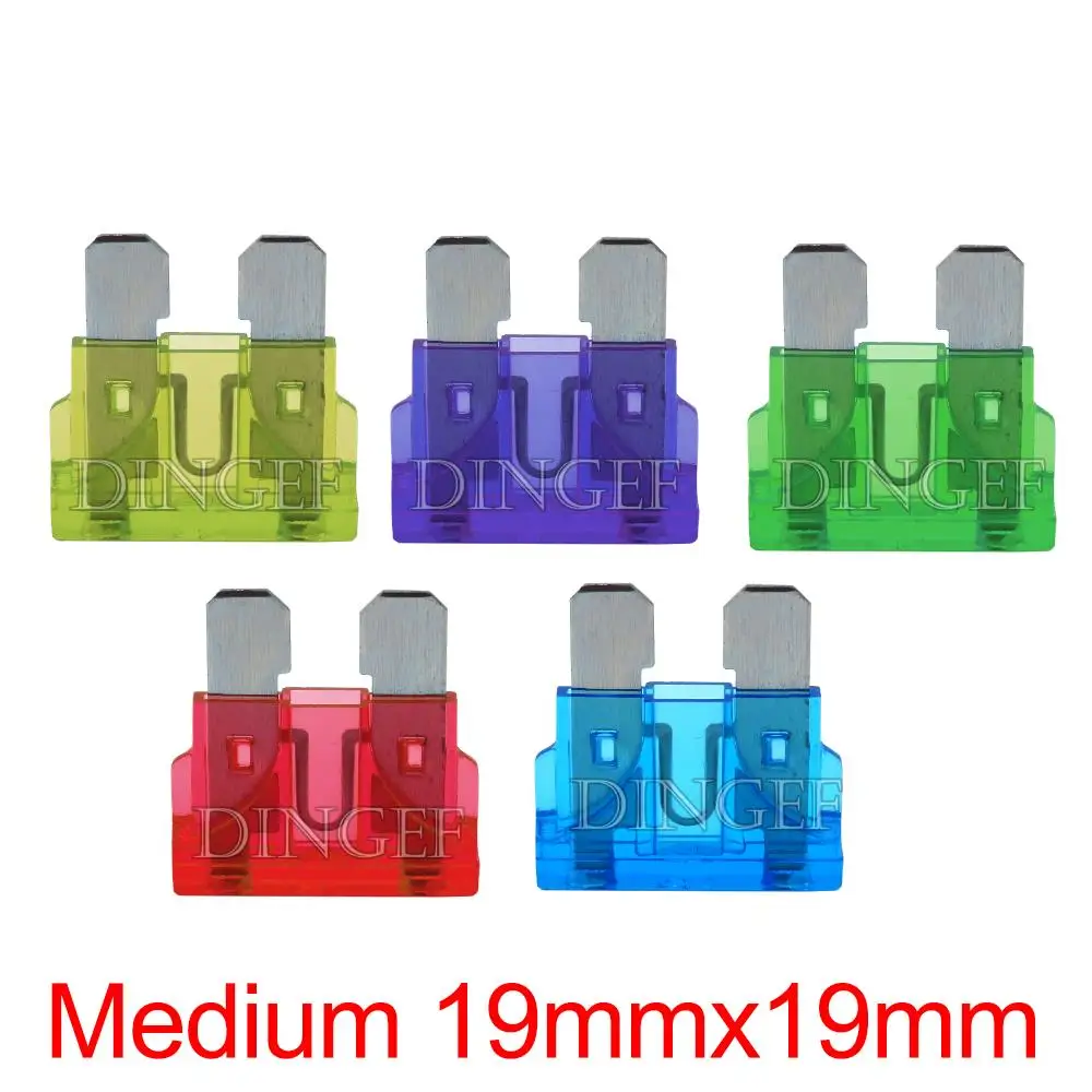 10PCS/lot Fuses Mini Small Medium Car Fuse 2A 3A 5A 7.5A 10A 15A 20A 25A 30A 35A 40A Amp Clip Fuse Set for Car Truck