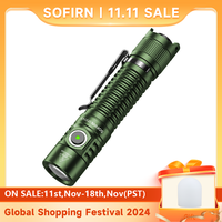 Sofirn SP31 V3.0 Green 1200lm 5000K 519A  LED Flashlight with Dual Switch USB C 18650 Rechargeable Power Indicator Torch