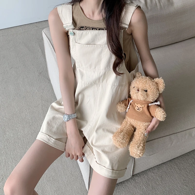 Slimming Wide Leg ort Denim Overalls for Women Thin Autumn New Sle Loose Fit Faionable Anti-Wrinkle High Waist Jeans