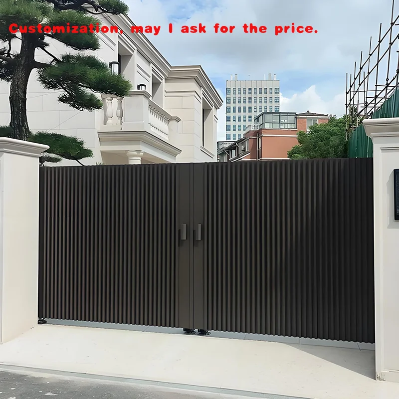 custom.Customized Aluminum Fence Gate European American Decor Automatic Sliding Door Patio Entrance