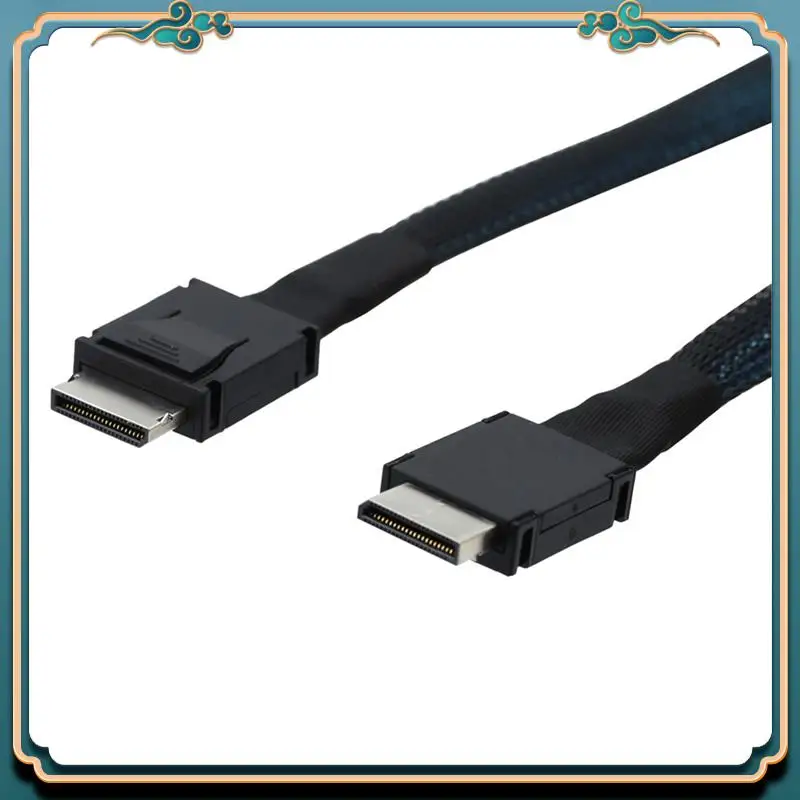 

(New)-PCIE Oculink SFF 8611 4I To MINI SAS SFF-8611 4I Server Super Speed Cable Data Extension Cable Data Transfer Line 1M