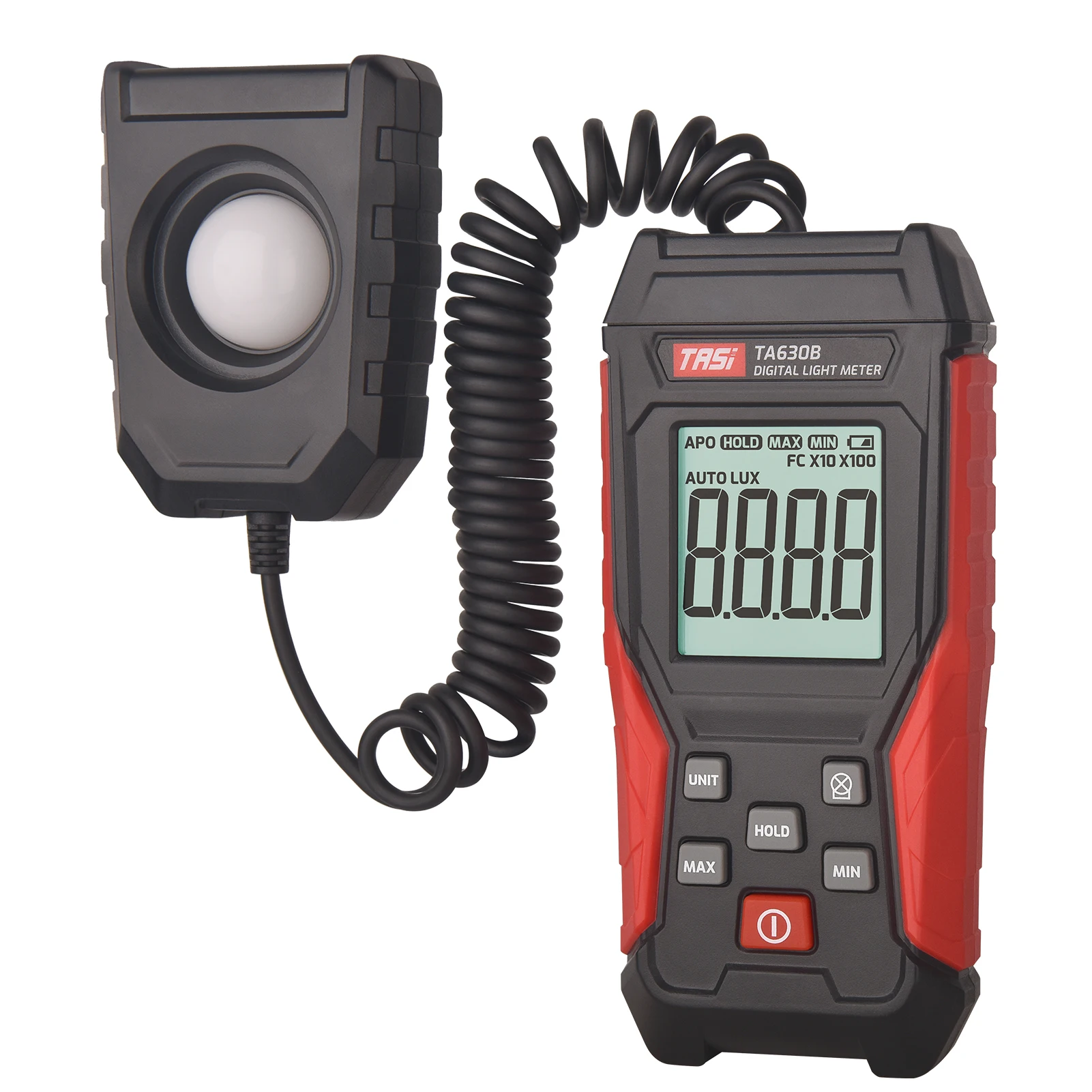 Tasi-digital Iluminação Light Meter Lux Meter Record 050000 Faixa de Medição Sensor Flexível Tester Luz Ta630a Ta630b