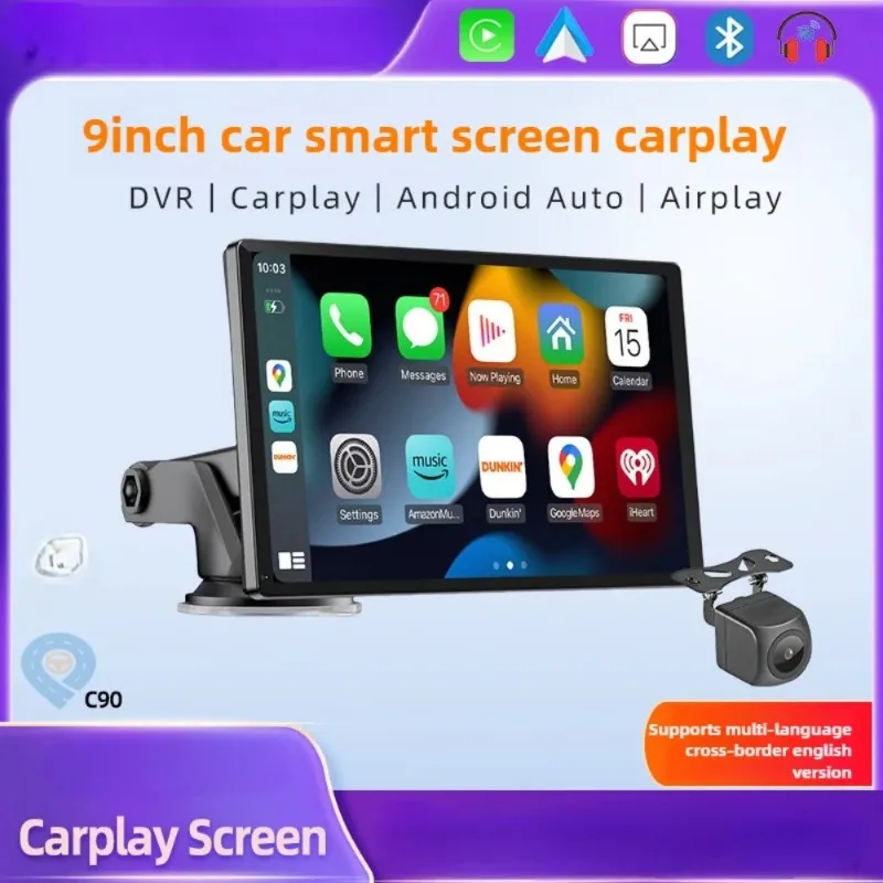 

9-дюймовый C90 беспроводной Carplay умный большой экран навигации автомобильный Bluetooth реверсивный образ автомобильный GPS-навигатор с камерой заднего вида
