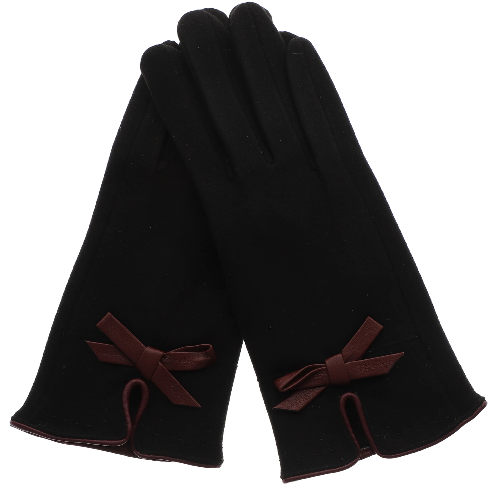 

Touch Screen Winter Warm Gloves Warm Cold Protection Black Winter PU Material Cycling Gloves