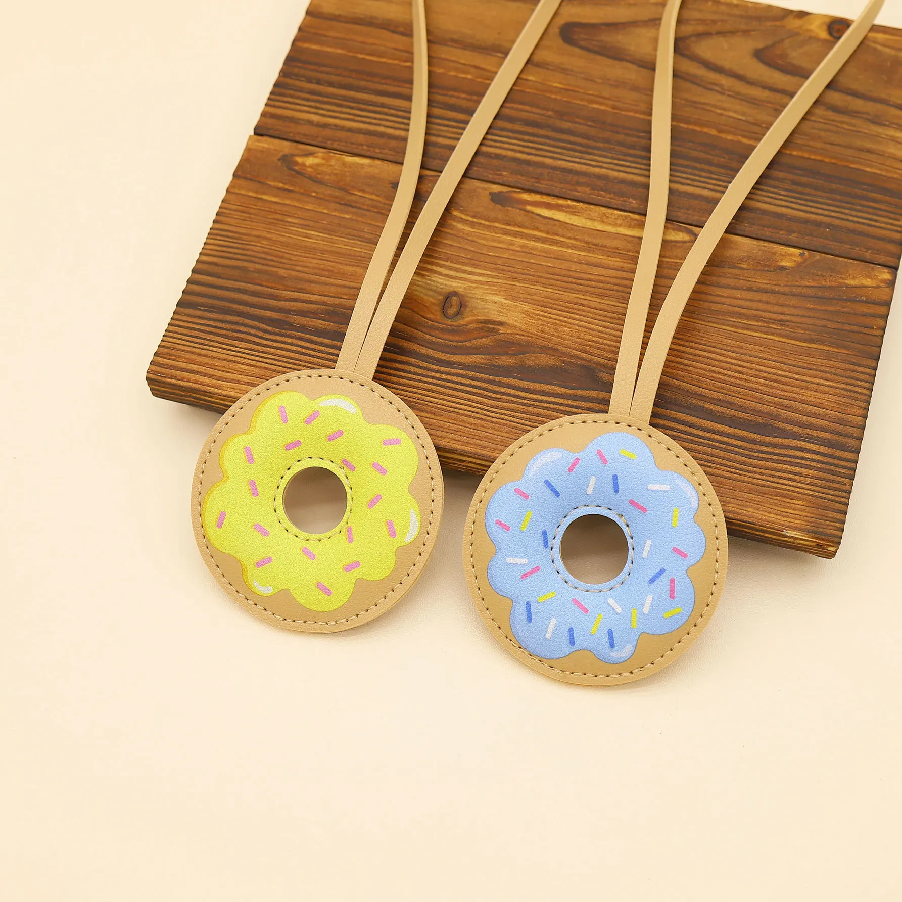 إكسسوارات الحقائب النسائية الكرتون دونات الحلو لطيف Kawaii حقيبة جلدية المعلقات عالية الجودة متعددة الوظائف سلاسل المفاتيح للسيدات #4