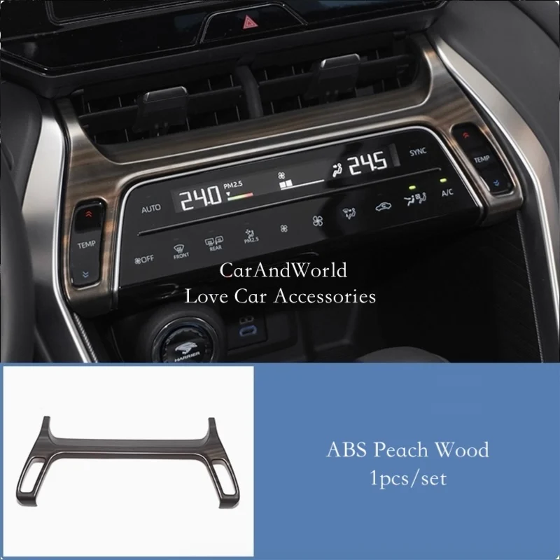 

Для Toyota Harrier Venza 2020-2025, внутренняя консоль, средняя розетка для кондиционера, вентиляционные накладки, хромированные аксессуары для автомобильного гарнироба