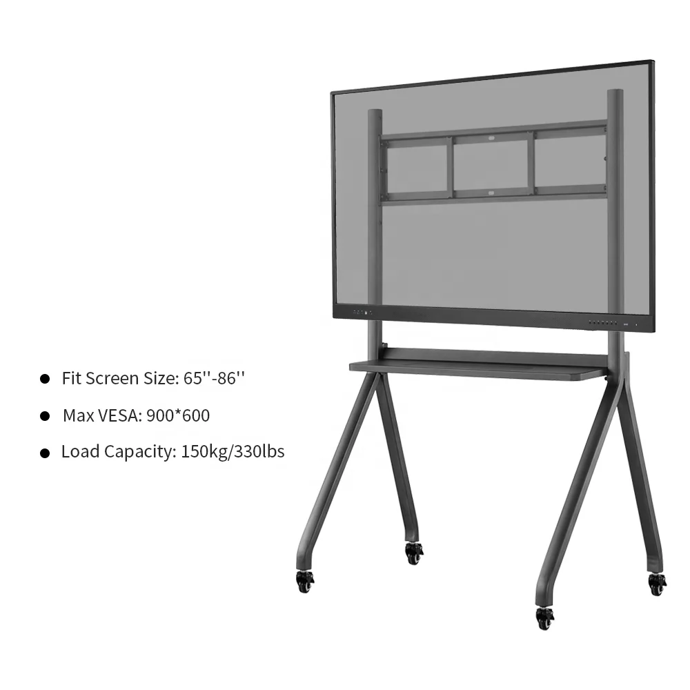 tv mount stand bracket cart TV Floor Stand With Four Legs LCD TV Trolley Stand for 75-86inch interactive flat panel