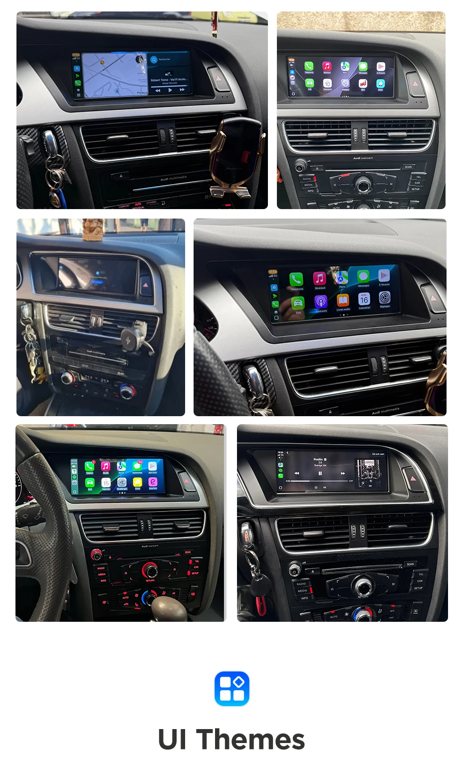 8,8 Zoll Bluetooth Wireless CarPlay Android Auto Autoradio für Audi A4 A4L B8 2009-2016 8-Kern 4G WiFi Stereo Multimedia Player
