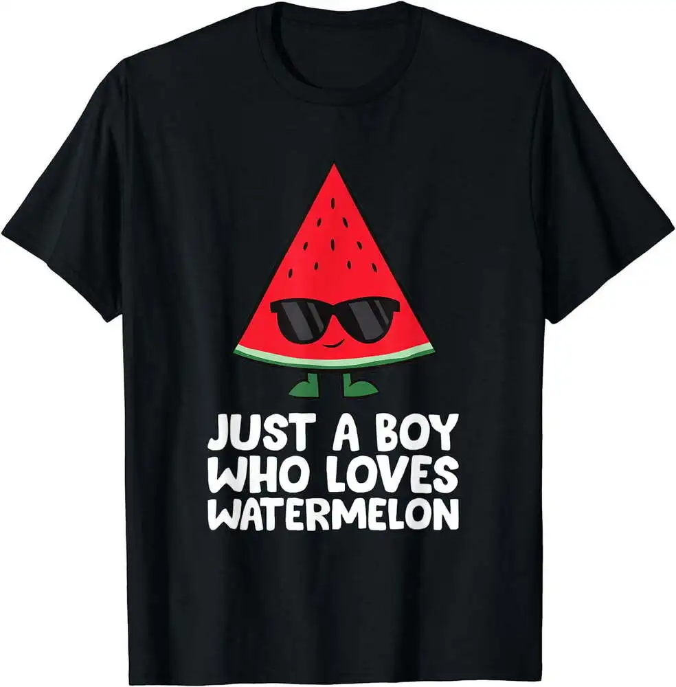 Just A  Who Loves Watermelon T-Shirt Unisex T-shirts for Men Women Summer Tees Cotton Luxury Brand Vintage Oversized