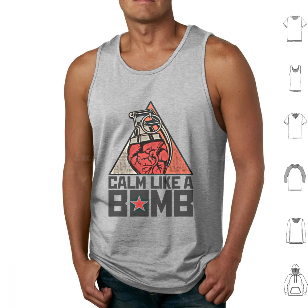 Calm Like A Bomb Tank Tops Vest Sleeveless Rage Against The Machine Ratm Rage Music Band Tom Morello Machine Punk Protest