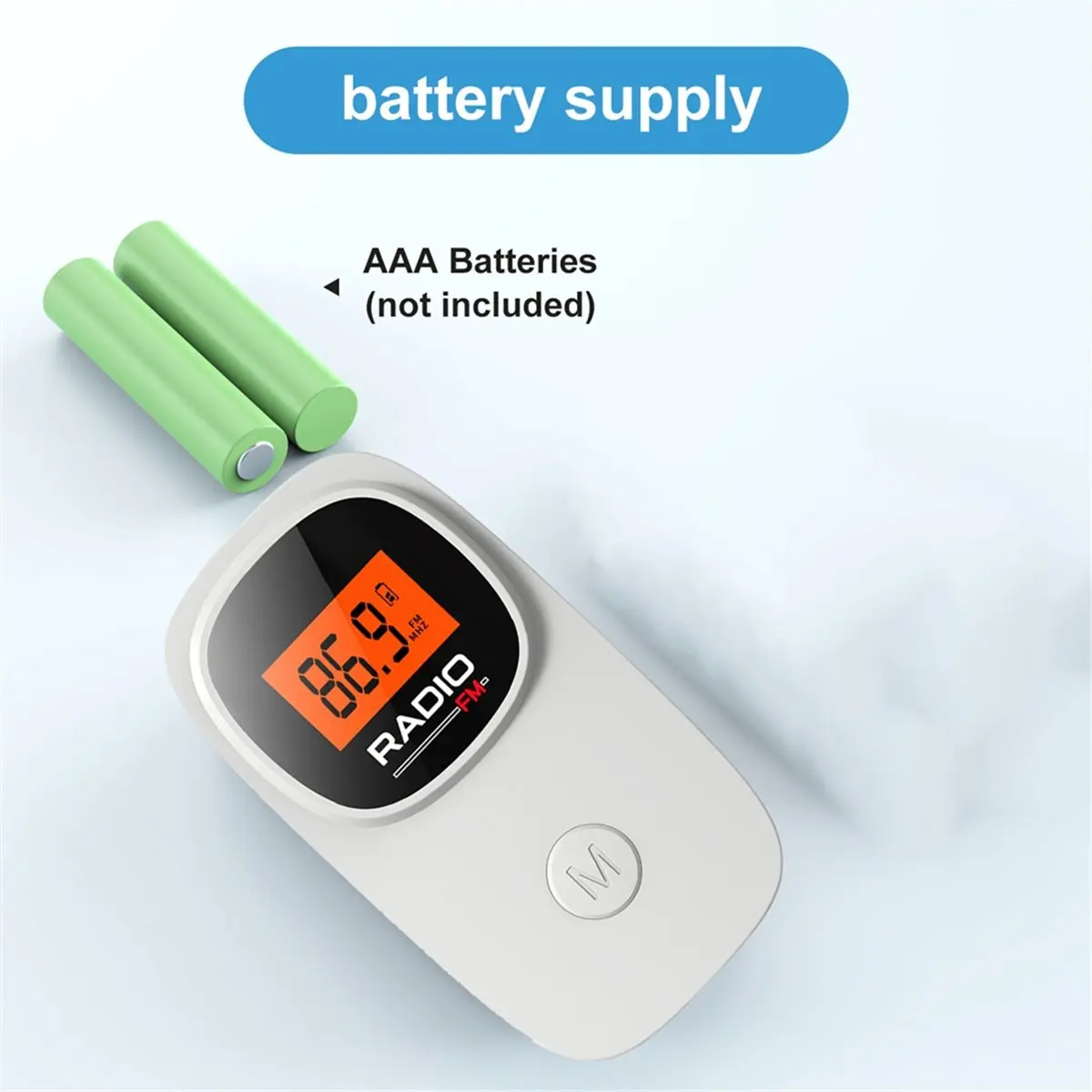 ~CLEARANCE A Mini Pocket FM Radio with Clip Digital Tuning Battery Radio with Earphone for Walking/Jogging on-the-Go Listening