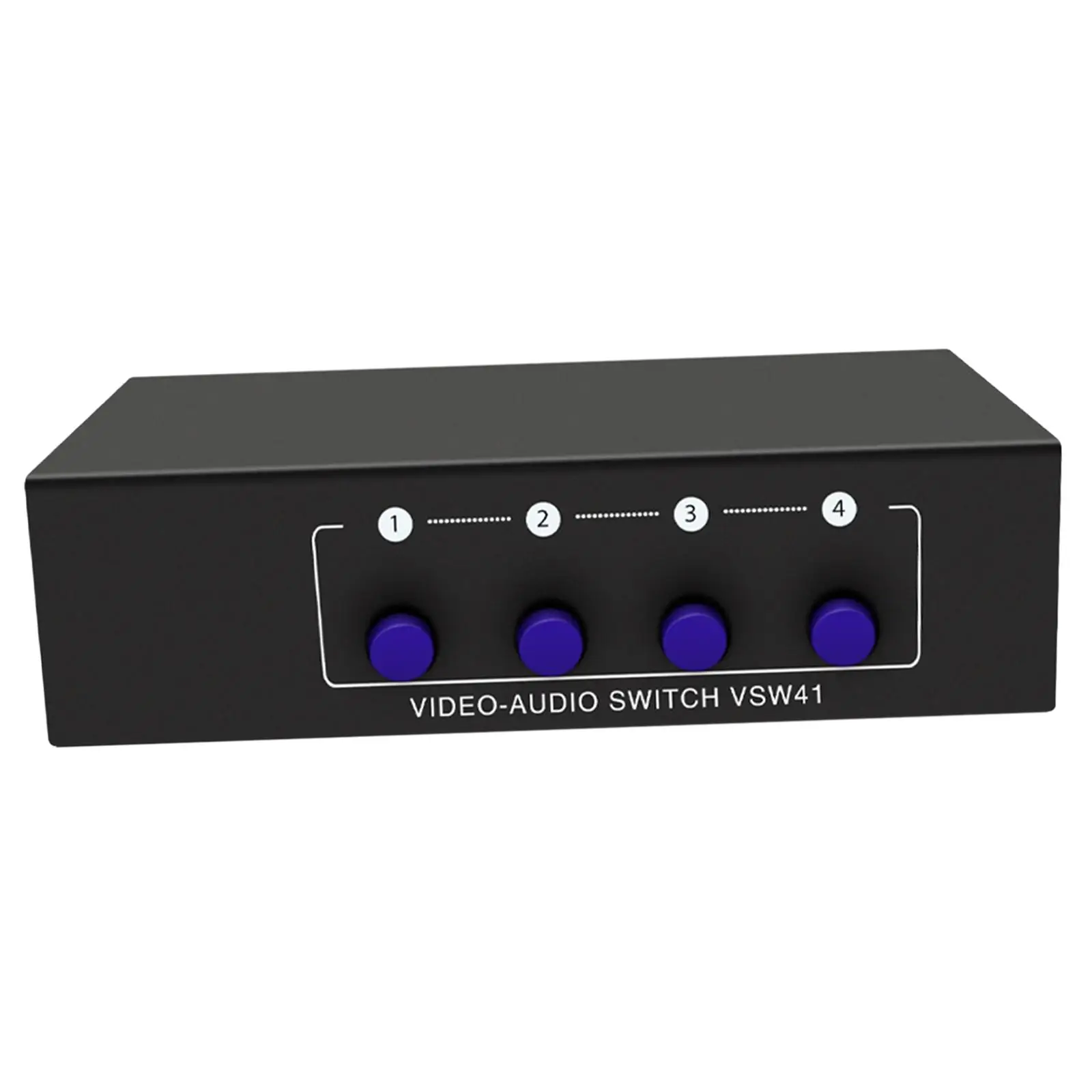 4 Way AV RCA Switch Video Audio Switcher for Audio and Video CD Player