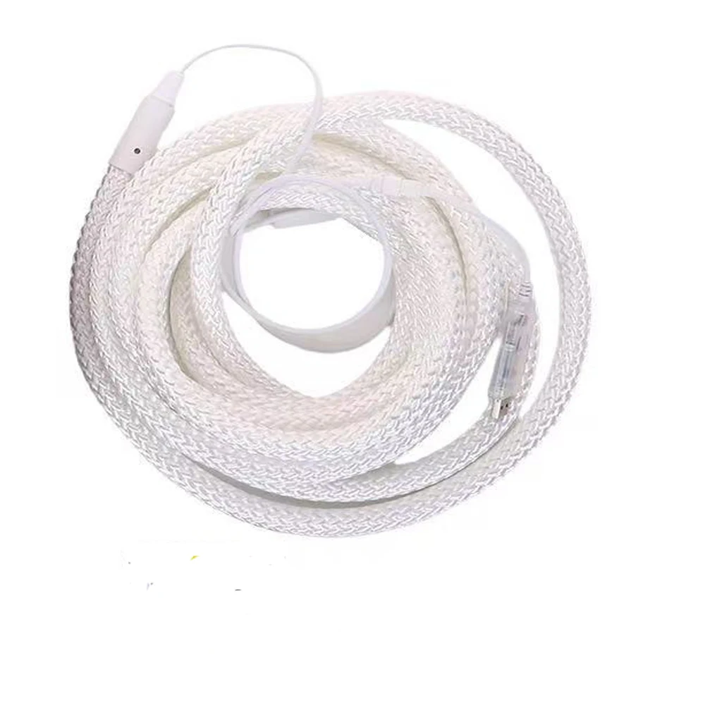 360 Degree Round Reticulate RGBIC Neon LED Strip Lights USB 5V Smart Bluetooth Silicon LED Neon Light Rope Room Decor