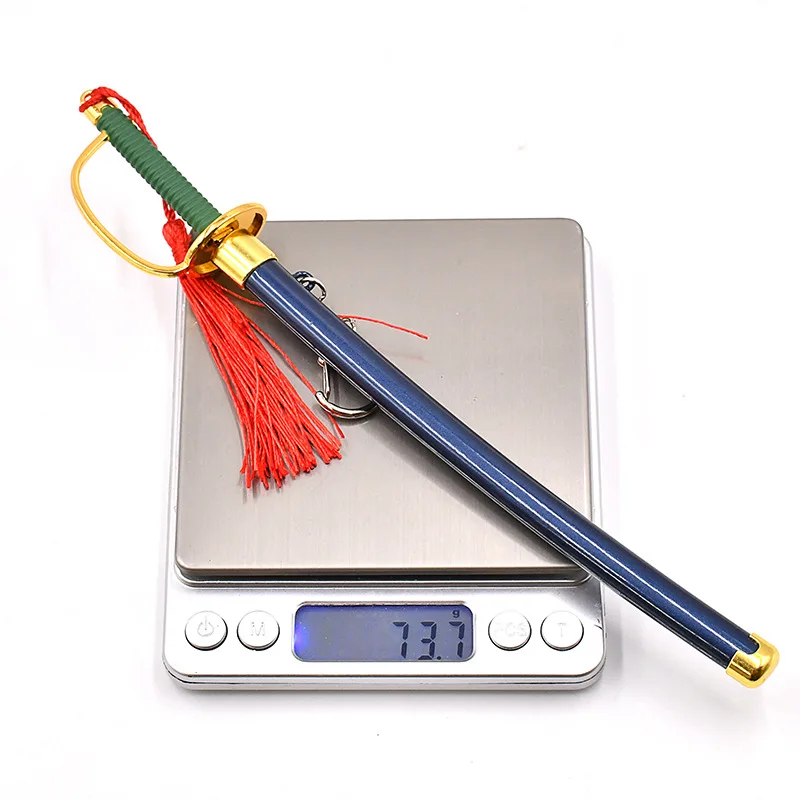 22cm/8.66in anime jogo periférico de cabelo vermelho griffin samurai espada artesanal arma modelo prop chaveiro ornamentos coleção presente