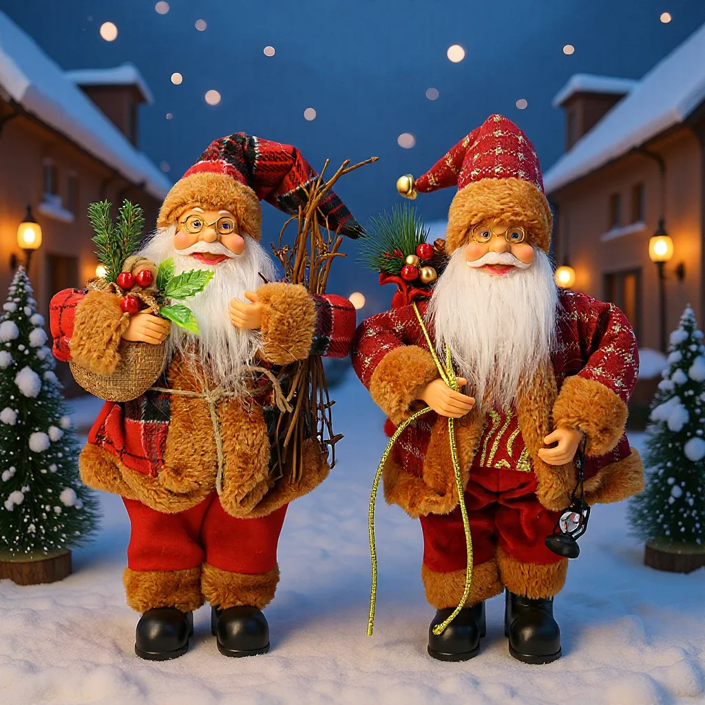 

1PC Santa Claus Doll Wallpaper Lace, Christmas Ornaments, Hotel Shopping Mall Home Christmas Decorations, Wall Pendants