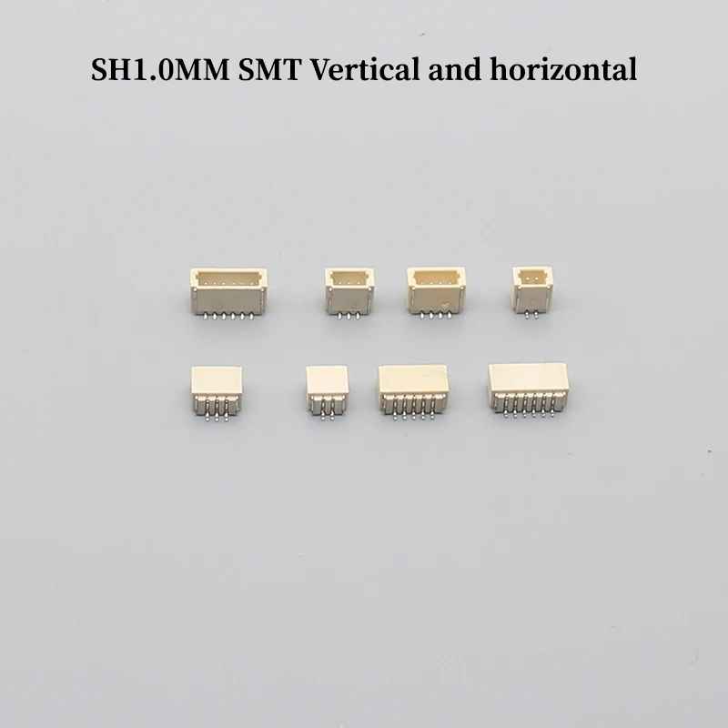 10 件 Sh1.0 Vertical and Horizontal Surface Mount 1.0mm Vertical and Horizontal Smt Female Connector