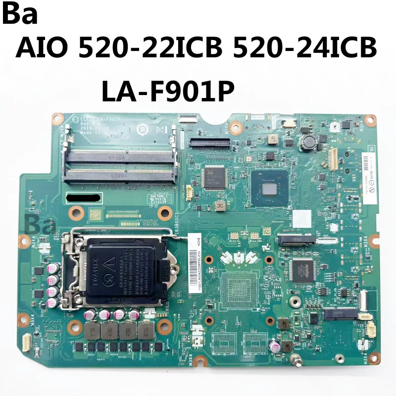 Placa base todo en uno para Lenovo Ideacentre AIO 520-24ICB 520-22ICB, LA-F901P, 100% prueba OK