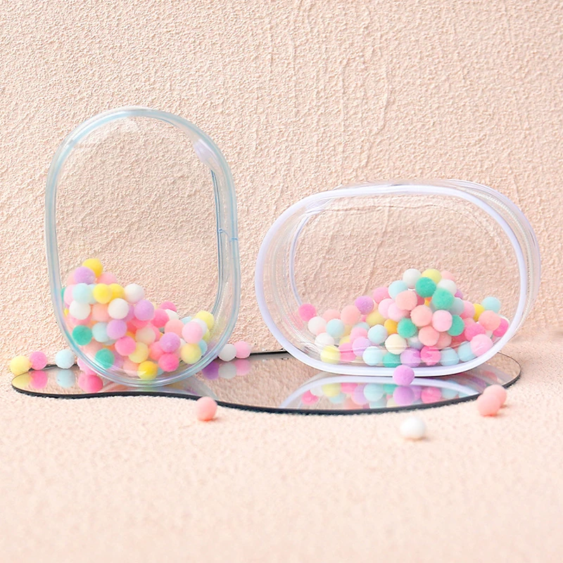Temizle açık bebek aksesuarları çanta dekorasyon gizem kutusu bebek ekran kutusu PVC Kawaii depolama organizatör durumda anahtarlık cüzdan