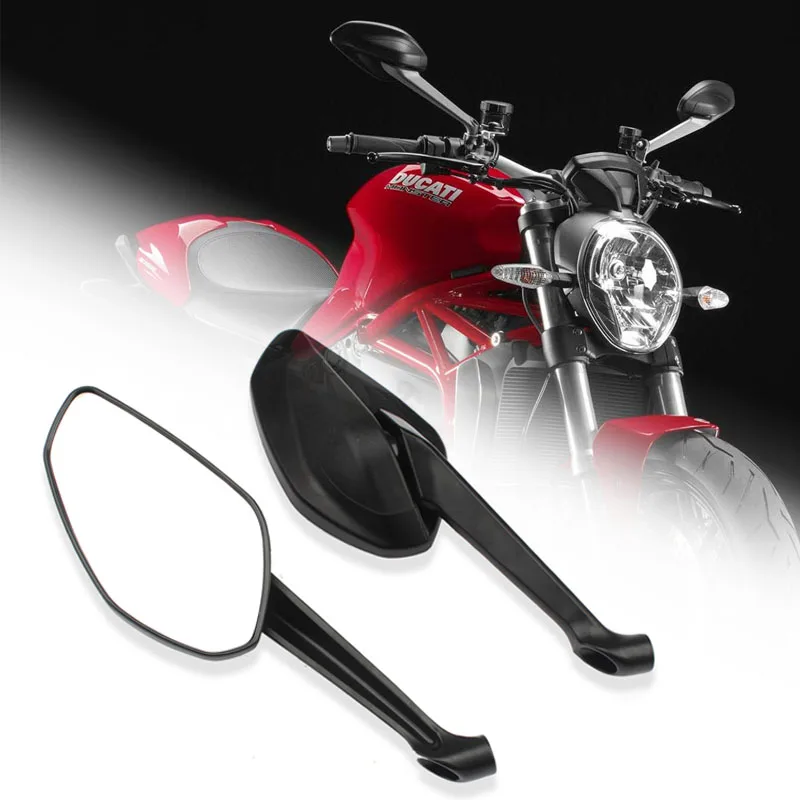 

Left&Right Black Motorcycle Rear View Mirror For Ducati Diavel 14 Monster 821 1200 1200S