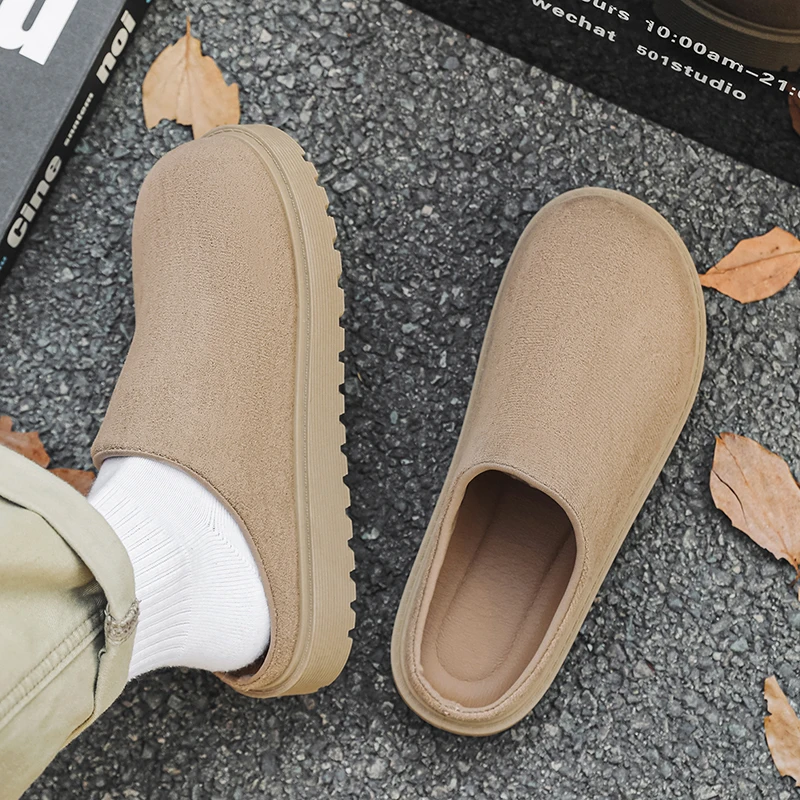 Men's Casual Slip On Slippers Summer New Soft-Sole Anti-Slip Comfortable Outdoor Walking Shoes Fashion Youth Joker Tide Slippers
