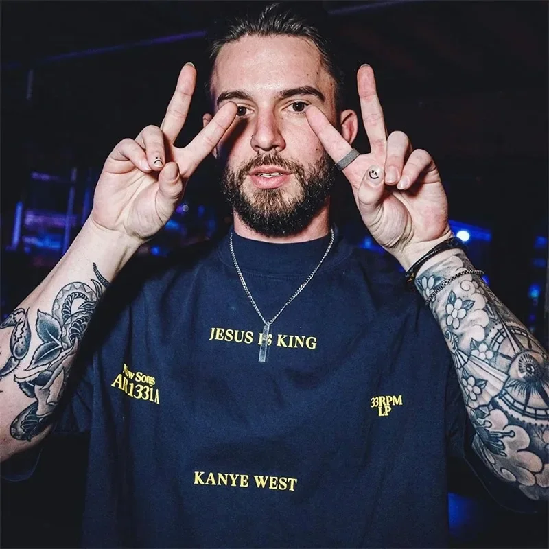 Kanye West T Shirt Jesus Is King High Quality Short Sleeve T-shirts Vintage Harajuku Cotton Men\'s T-shirt Clothes Streetwear