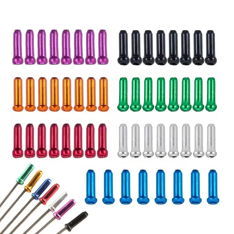 

Cycling Cable Ends 56x Aluminum Alloy Bike Cable End Crimps Cycling Components & Parts Portable Shift Terminal Cover For Road