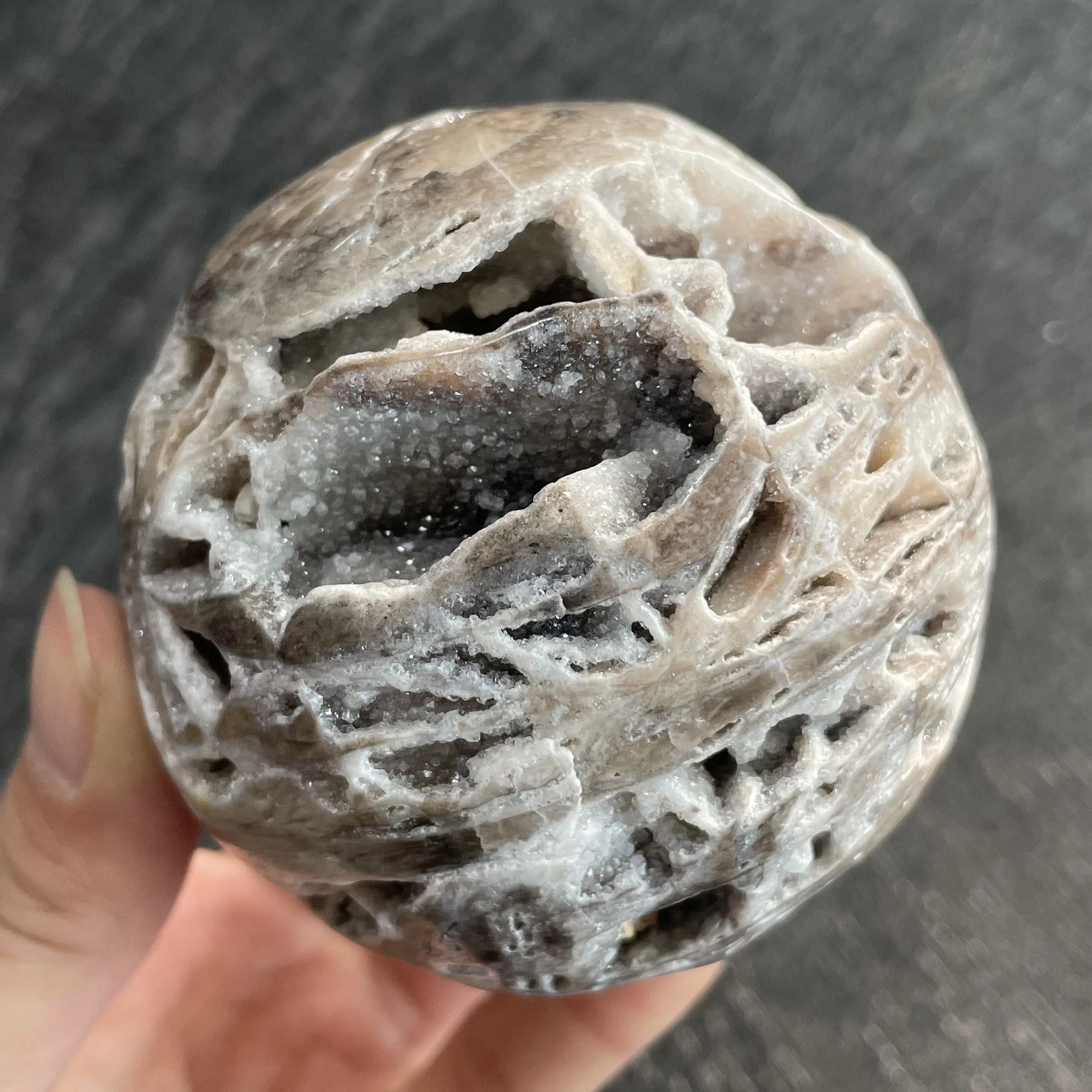 Natural Stone Sphalerite Sphere Polished Crystal Quartz Ball Geode Specimen Decor Divination Healing Gift Reiki