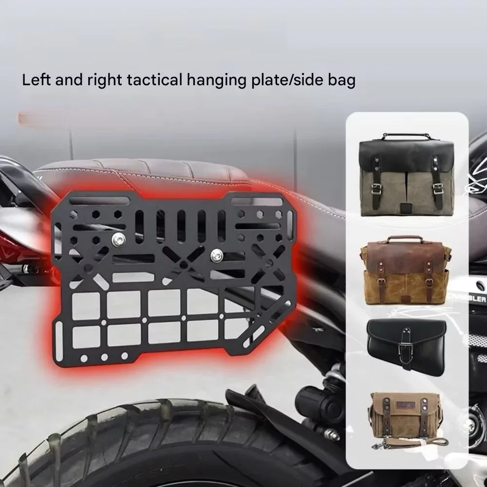 For Triumph Scrambler400X modified side bag tactical hanging plate retro canvas tool side bag bracket accessories