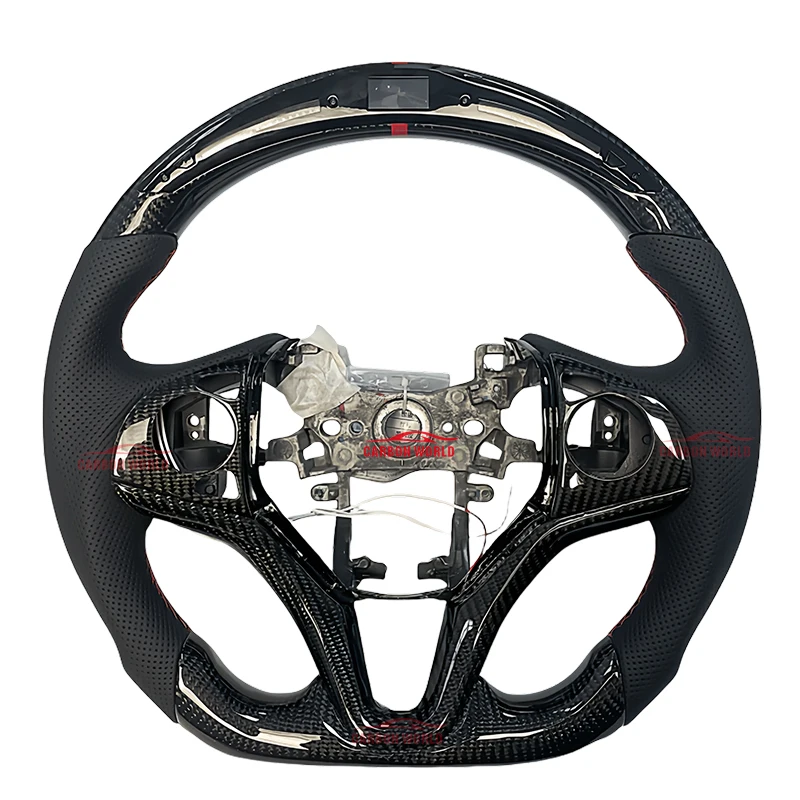

LED display Custom sports carbon fiber leather steering wheel for Honda 11th generation Civic