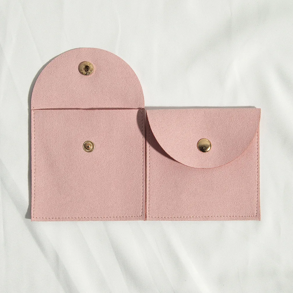 

Сумка для хранения ювелирных изделий, ультратонкий бархатный чехол из микрофибры на пуговицах, серьги, кольца, защитный мешок для подарочной упаковки