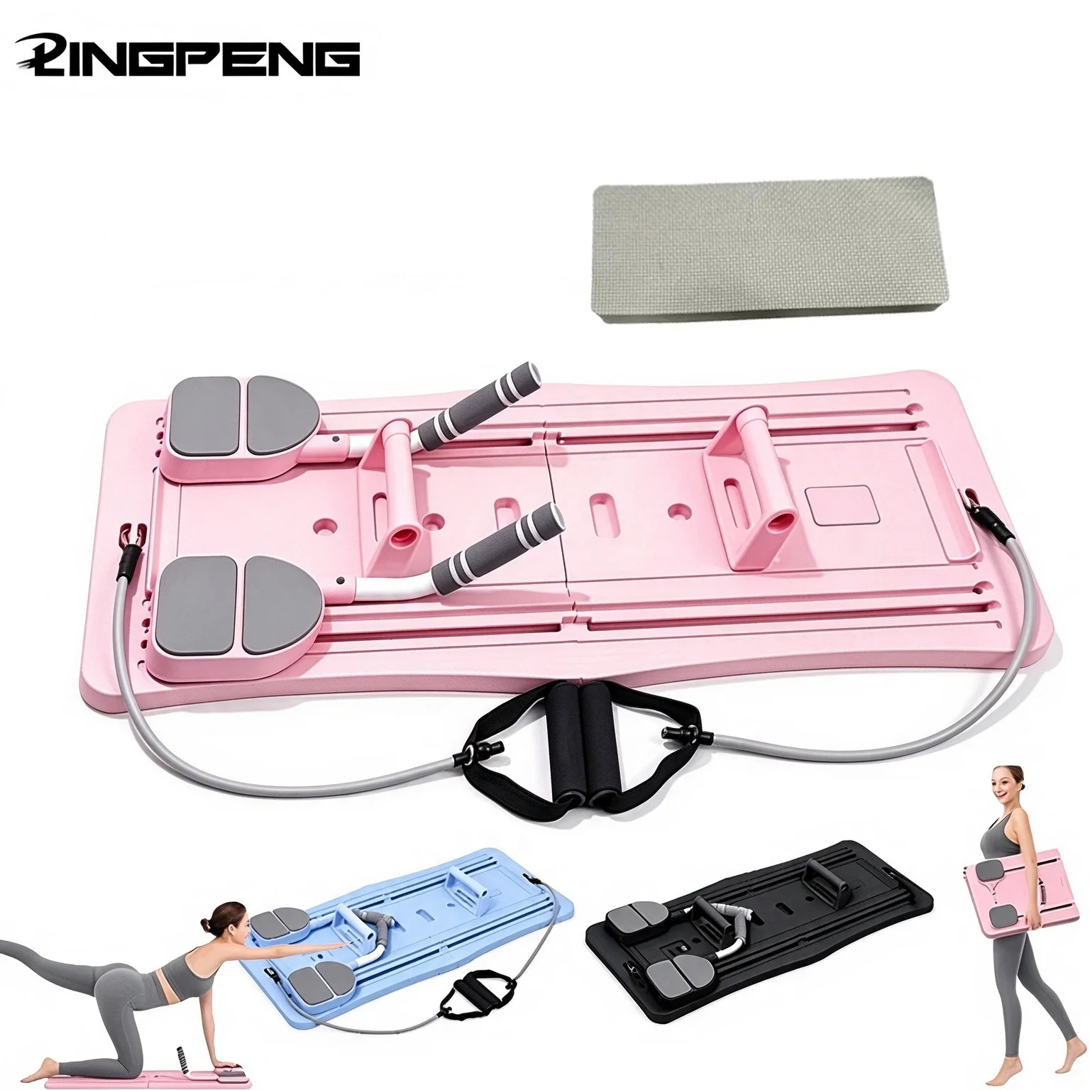 Multi-Purpose Foldable Pilates Reformer Board Set Pilates Equipment Ab Exercise Abs Roller for Home