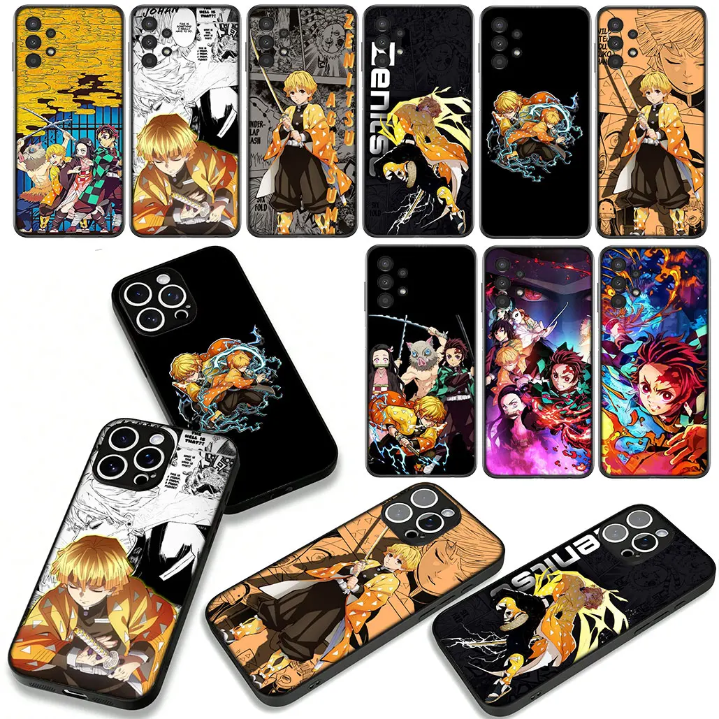 Чехол Agatsuma Zenitsu Demon Slayer Tanjirou для Motorola Moto E14 E15 E32 E22 E20 G04 G13 G14 G34 G45 G64 G84 G20 G53 G60 G72