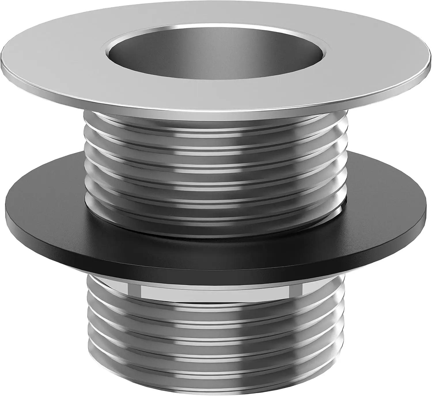 

Слив для мойки из нержавеющей стали, 1 дюйм, с резьбой NPS 1 дюйм для отверстия в мойке 1-3/8 дюйма (длина 1-1/2 дюйма, нержавеющая сталь)