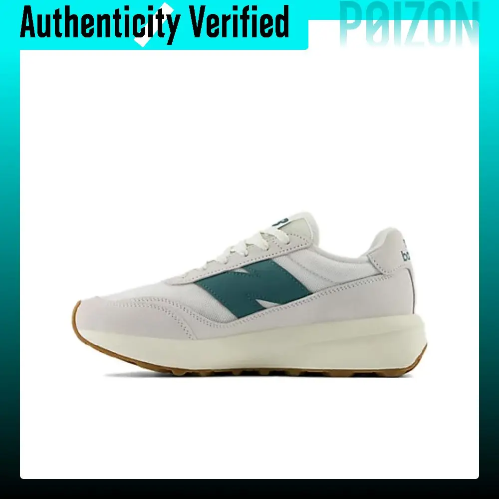New Balance 370 Running Shoes Unisex Low Top White Green U370CC