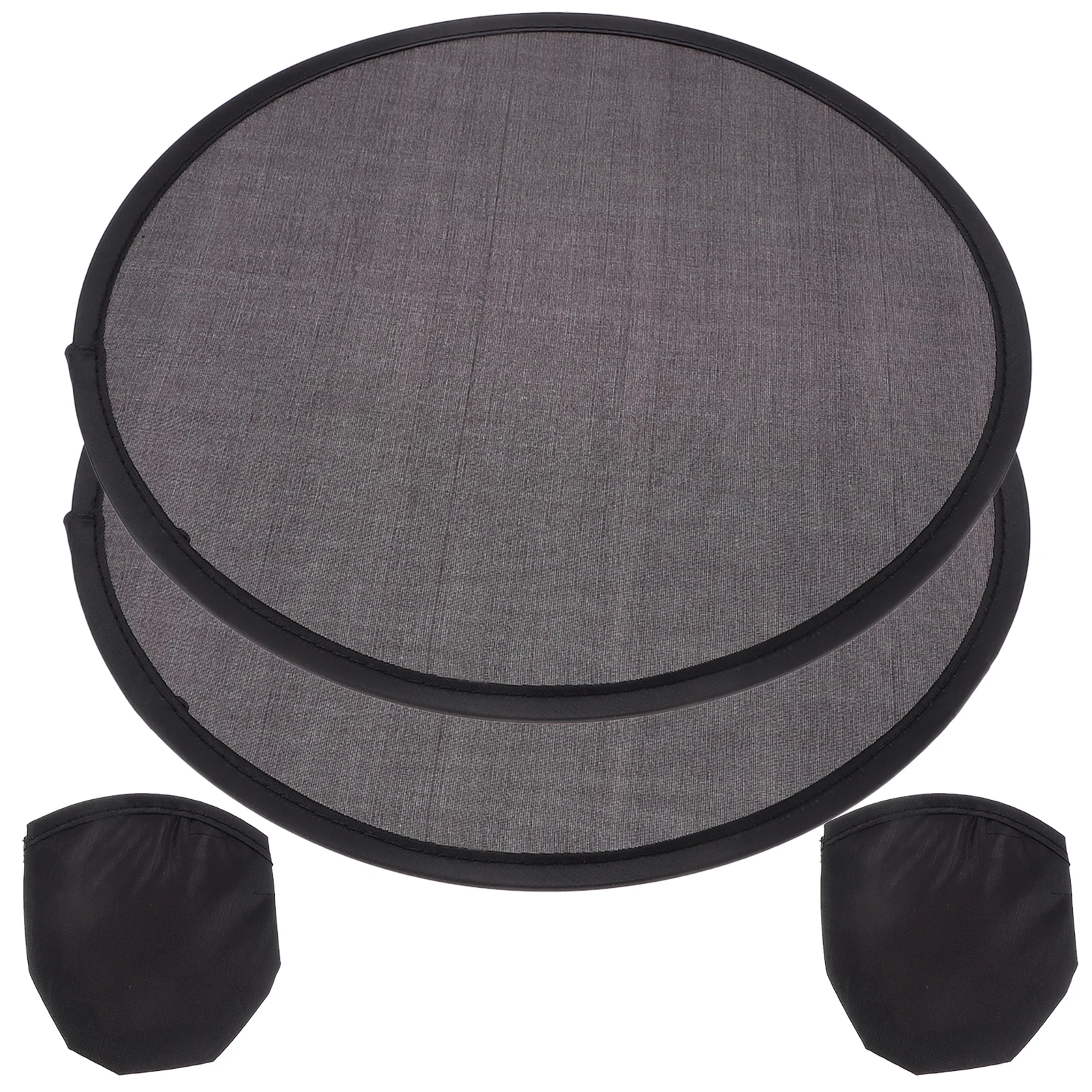 

2pcs Portable Folding Compact Round Hand For Summer Travel Outdoor Performance Foldable Circular Fan Handheld Fan For Women