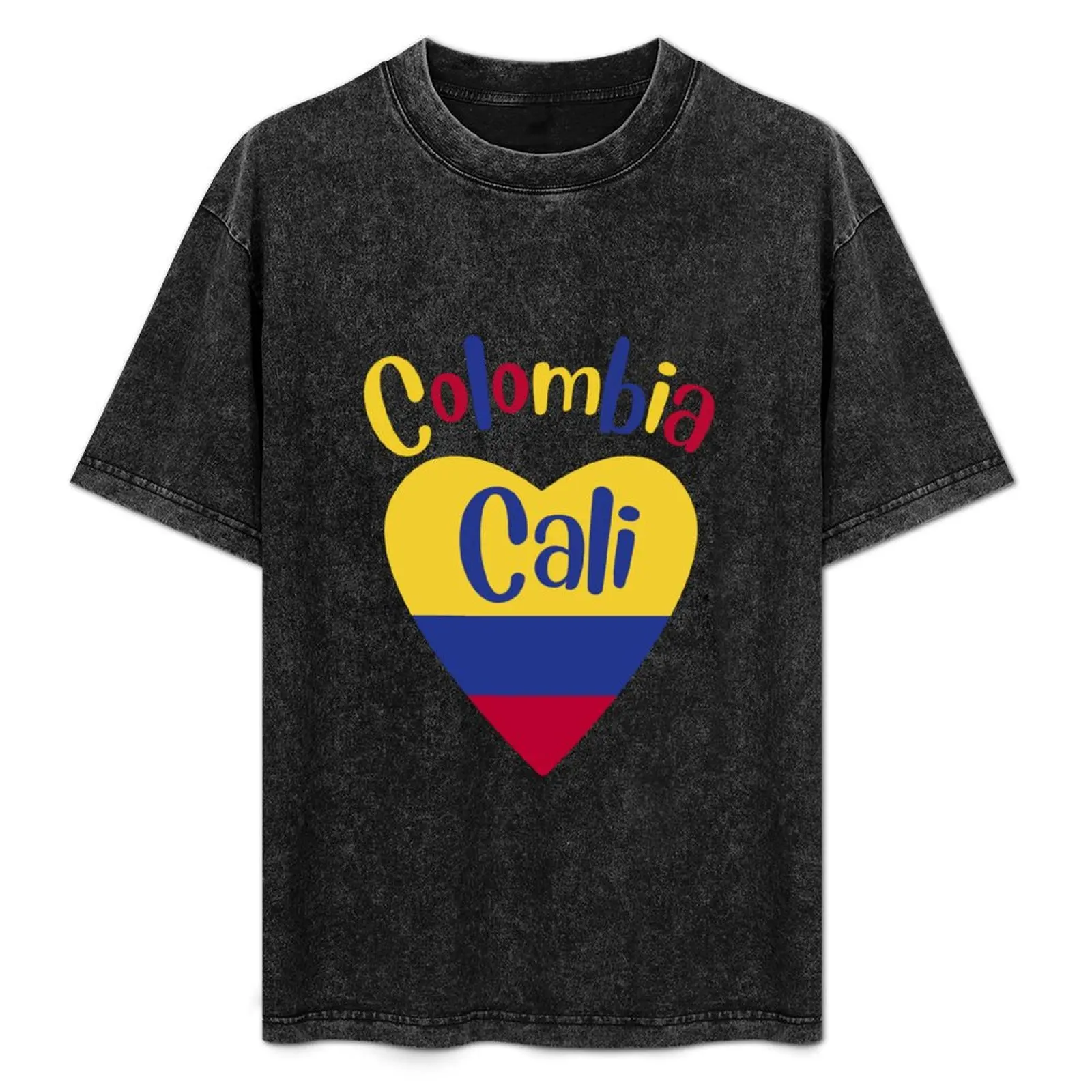 

Cali Colombia Flag In Heart T-Shirt cute tops custom shirt quick-drying customs mens clothes