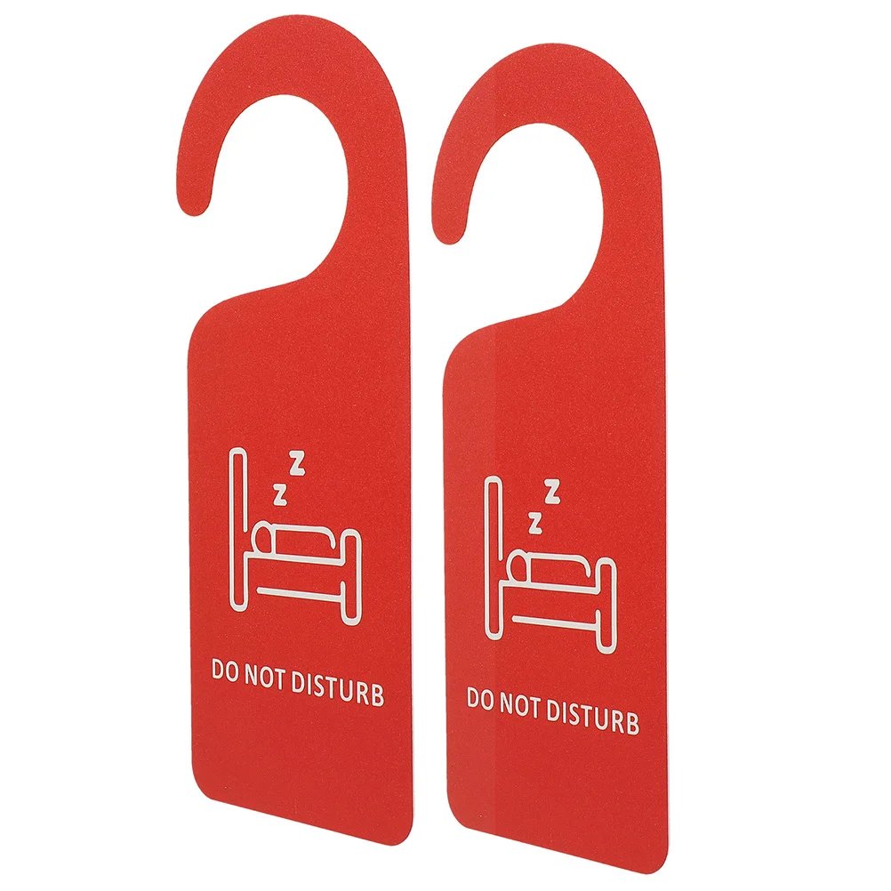 2 Pcs Do Not Disturb Listing Door Hanger Sign for Hotel Pvc Tags Double Sided Knob Hanging Signs Office