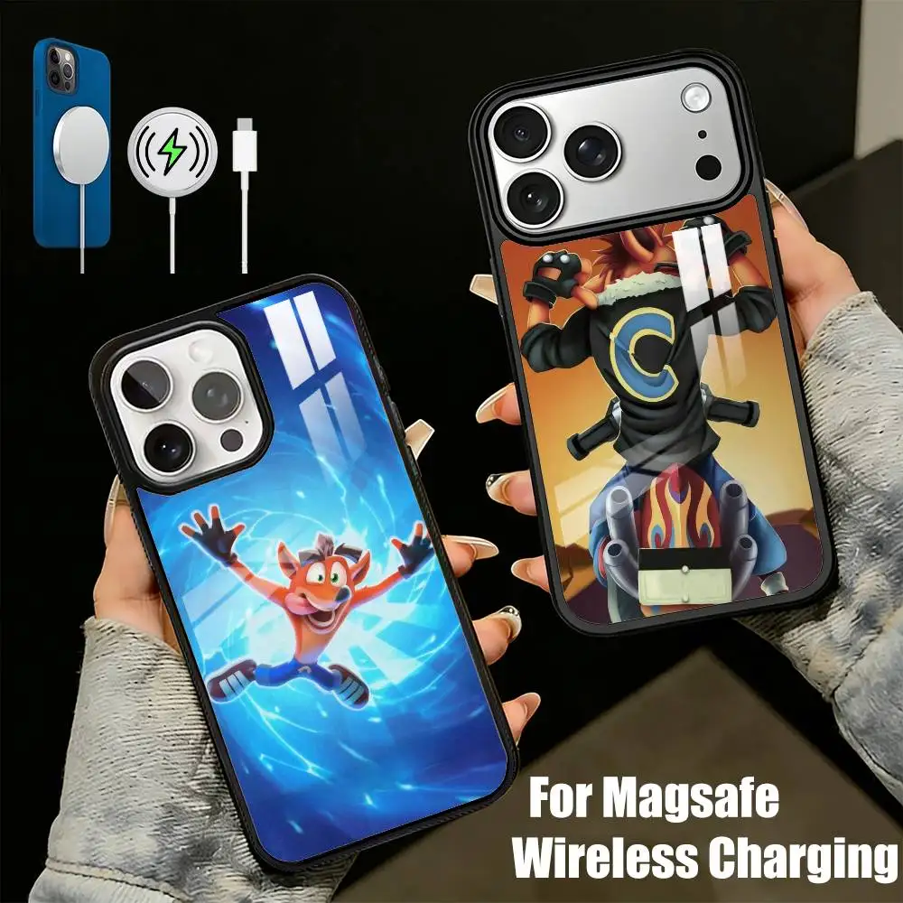 

C-Crash Game Roles Aku-aku Phone Case For iPhone17,16,15,14,13 Plus,Pro Max Magnetic For Magsafe Wireless Charging