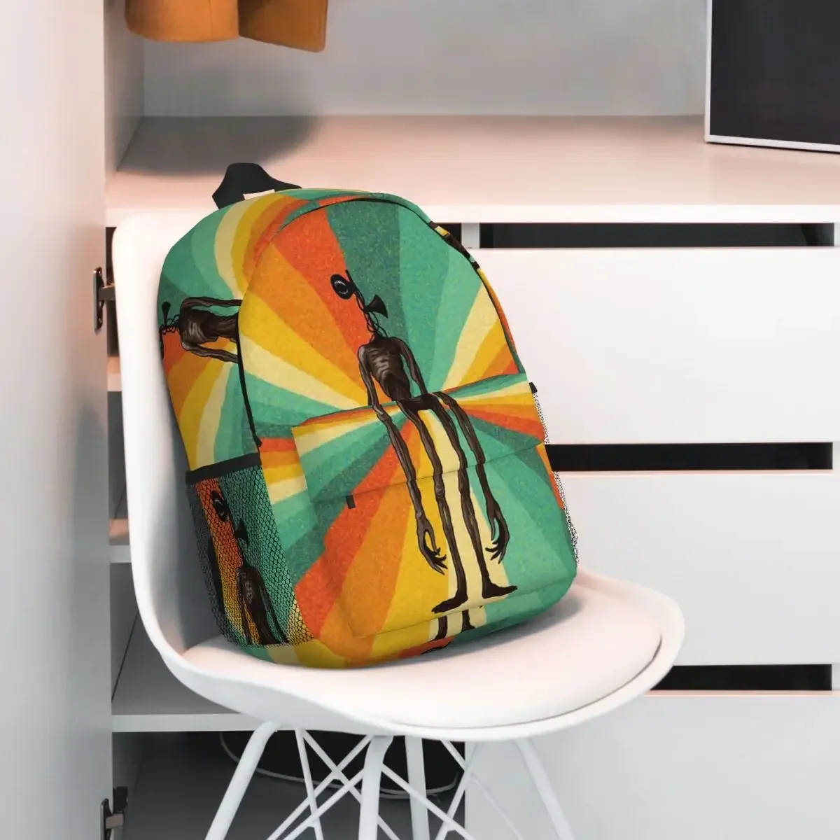 

Винтажный рюкзак в полоску с головой сирены в стиле ретро, рюкзак, Лидер продаж, рюкзак для мальчиков и девочек, сумка для книг, сумки на плечо для мужчин и женщин, школьная сумка