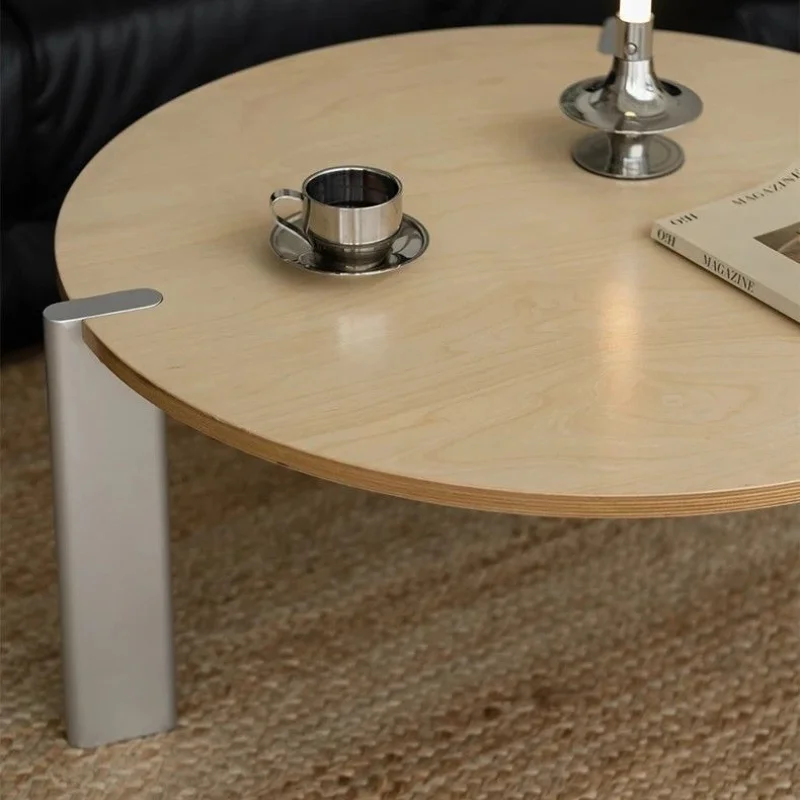 Minimalist Coffee Tables Wooden Texture Iron Frame Low Living Room Sofa Side Coffee Tables Nordic Home Storage Furnitures