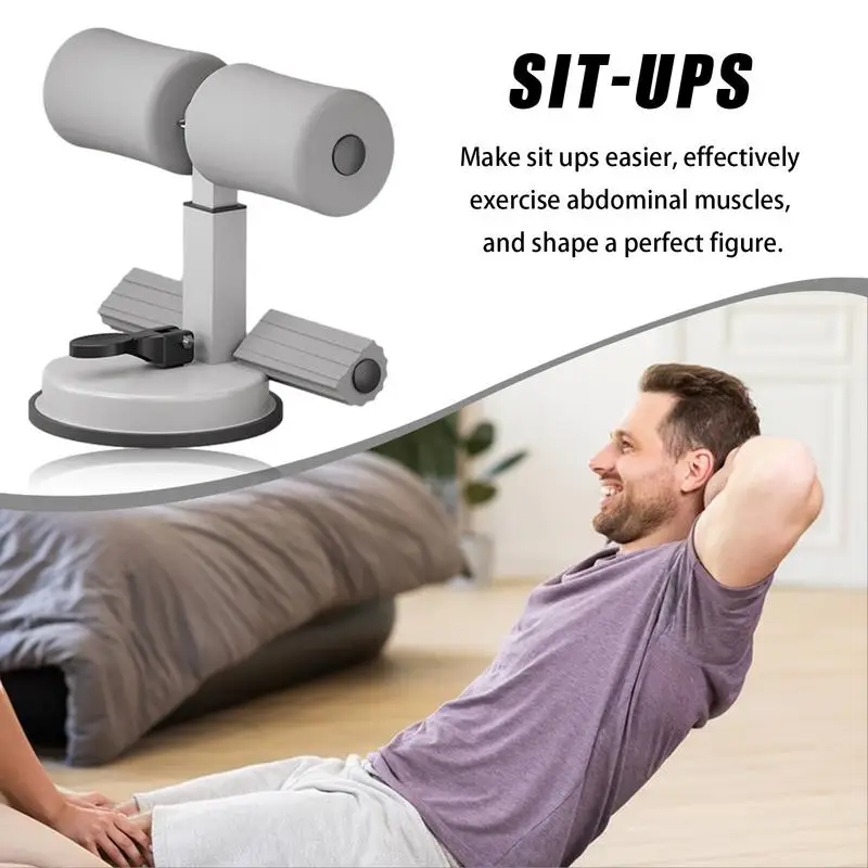 Sit Up Foot Holder Sit-up Aid Machine Exercise Bar With 2 Strong Suction Cups Stable Abs Assistant Device Situps Equipment For