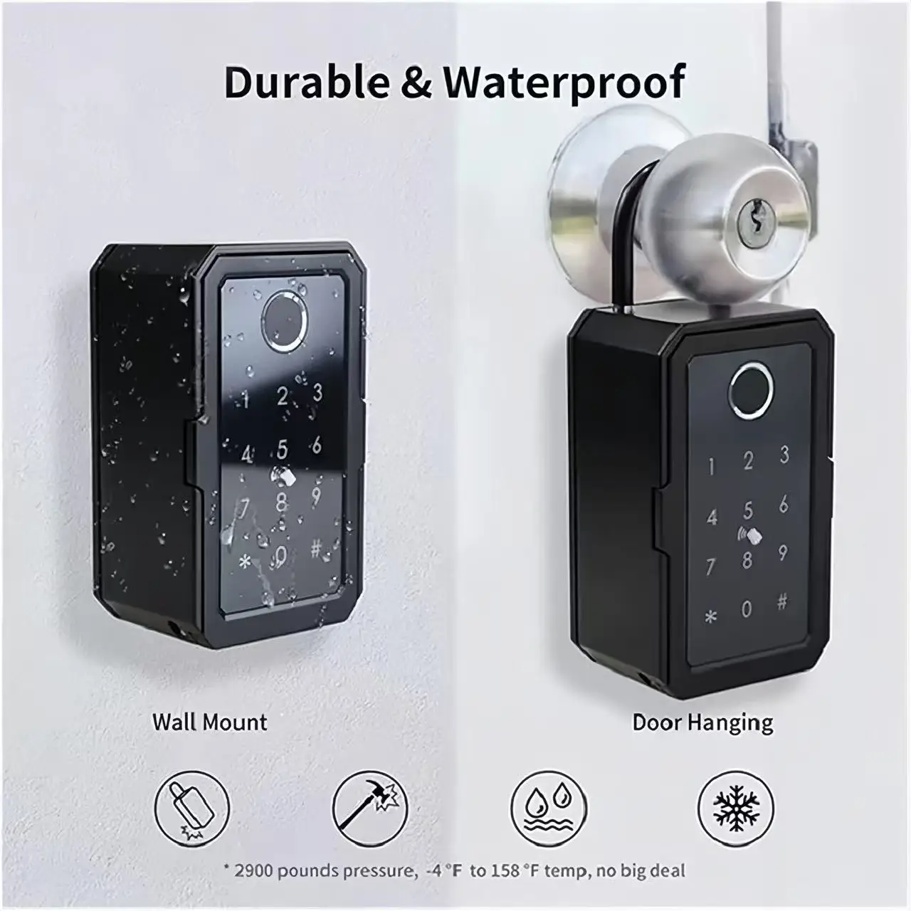 CDOK K3 TTlock/Tuya Smart Key Box, IP67 Waterproof, Reinforced Aluminum Alloy Material