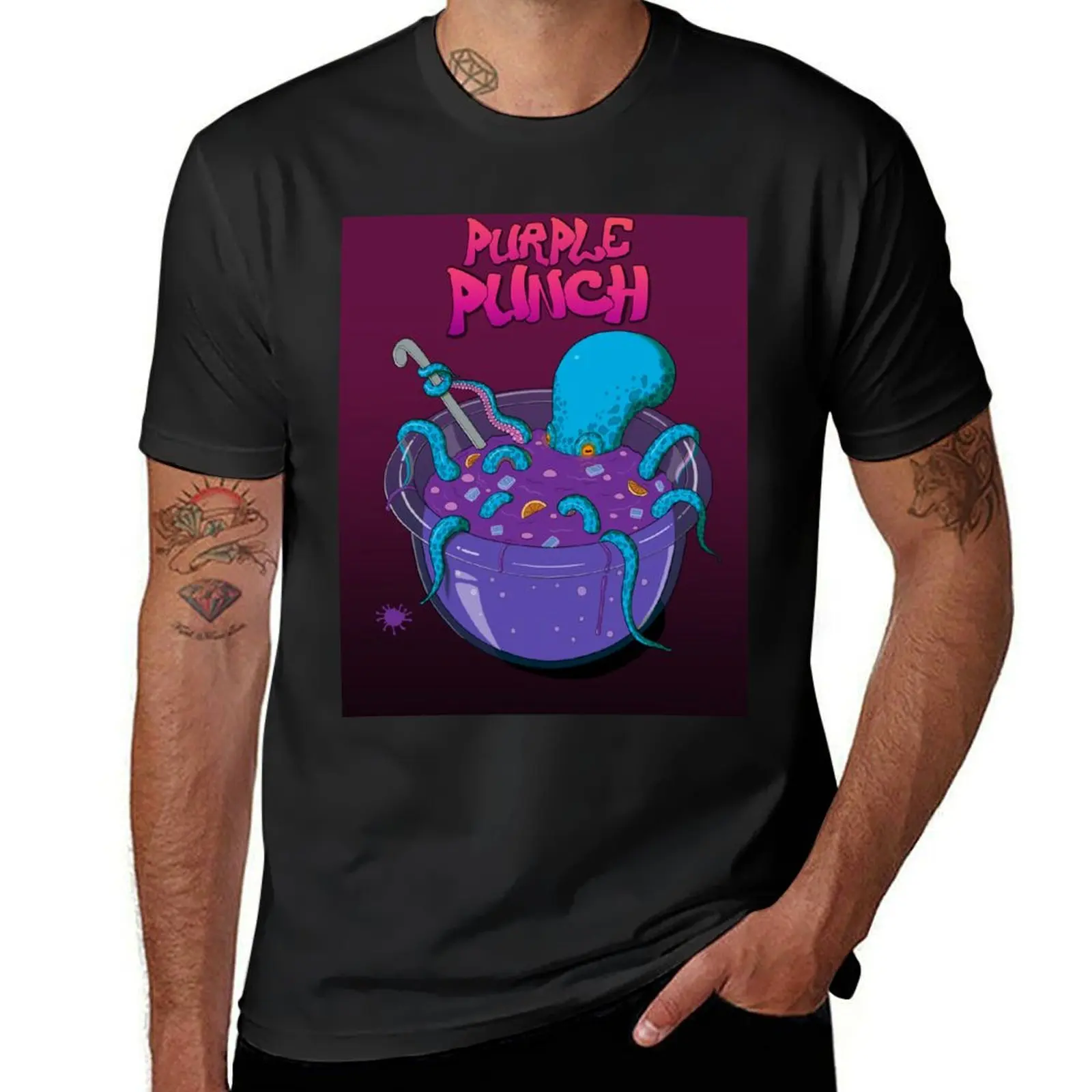

Purple punch T-Shirt quick-drying Short sleeve tee plain white t shirts men