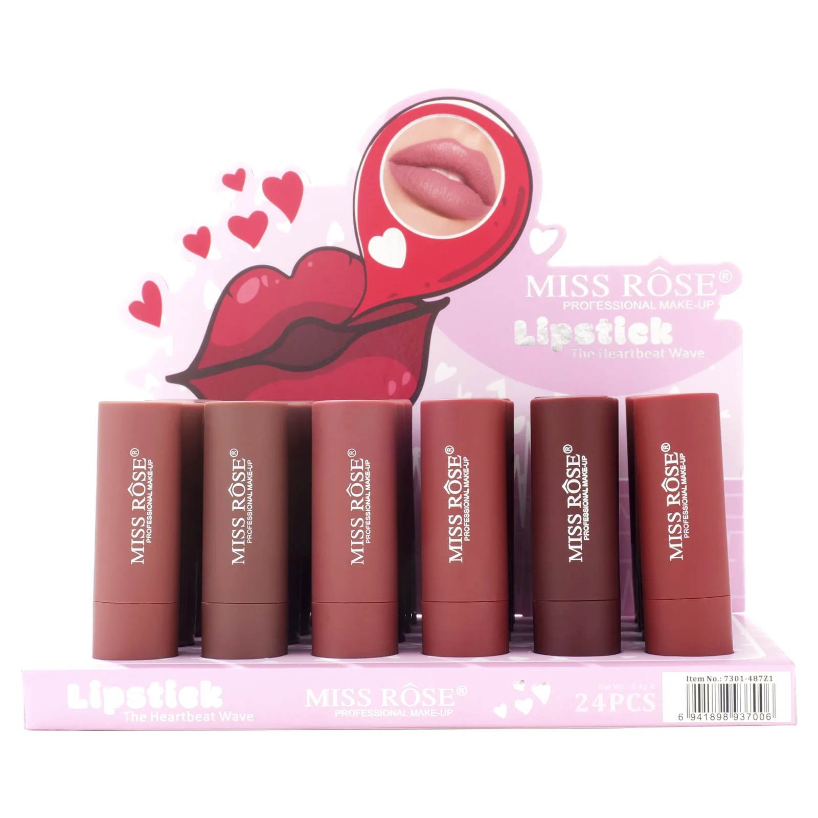 MISS ROSE Velvet Matte Lipstick Long Lasting Moisturizing Lip Gloss Hydrating Smooth Lip Makeup Daily Cosmetics